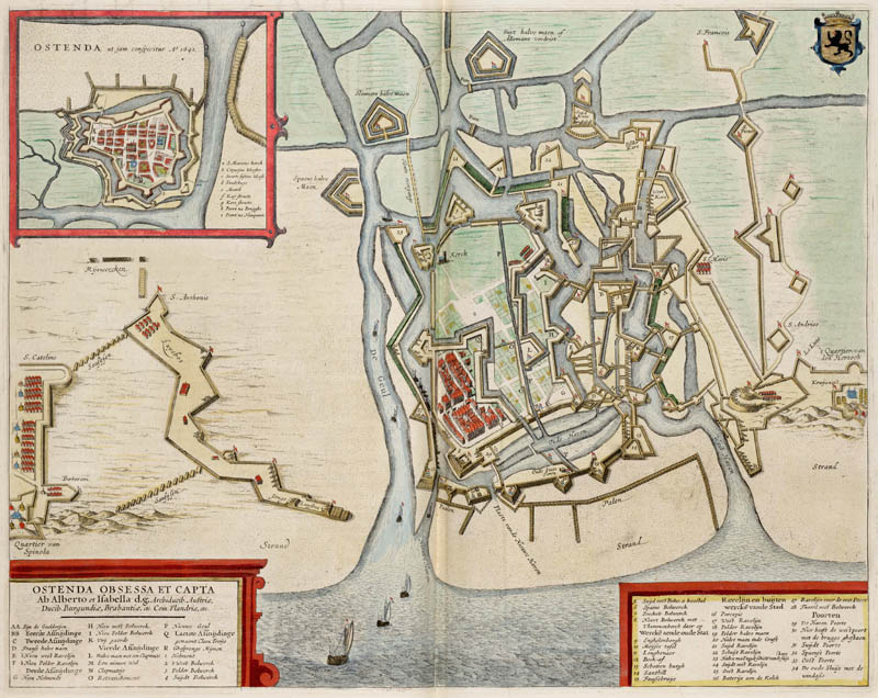 Oostende 1649 Blaeu